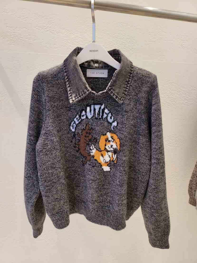 THE OTHER東大門㊣實拍女士新款25秋冬人氣休閑真品針織衫THE OTHER針織衫