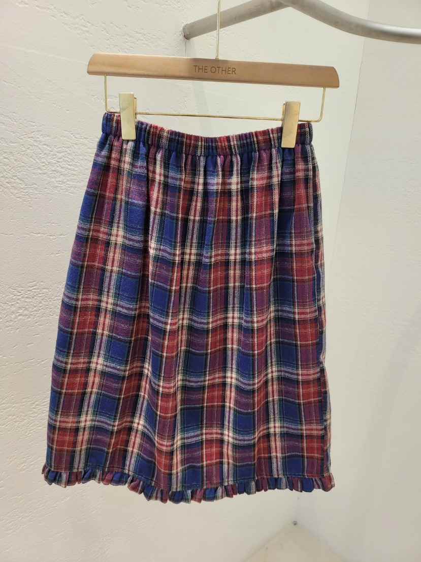 THE OTHER韓國直郵㊣女士新品真品時尚半身裙中短裙復古格紋THE OTHER半身裙/中短裙