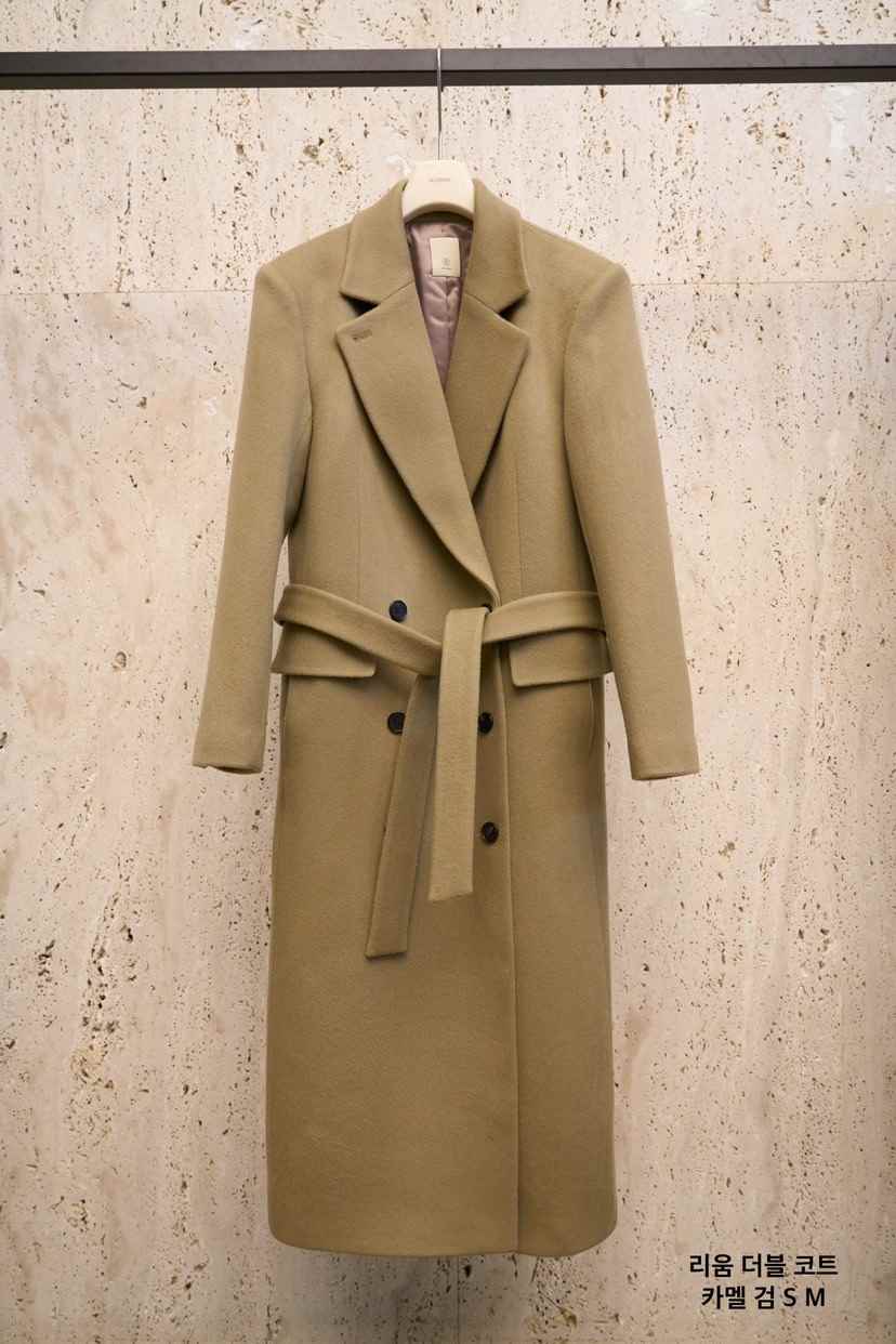 BLOSSOM東大門㊣實拍女士新品推薦人氣25秋冬中長款大衣含腰帶BLOSSOM中長款大衣