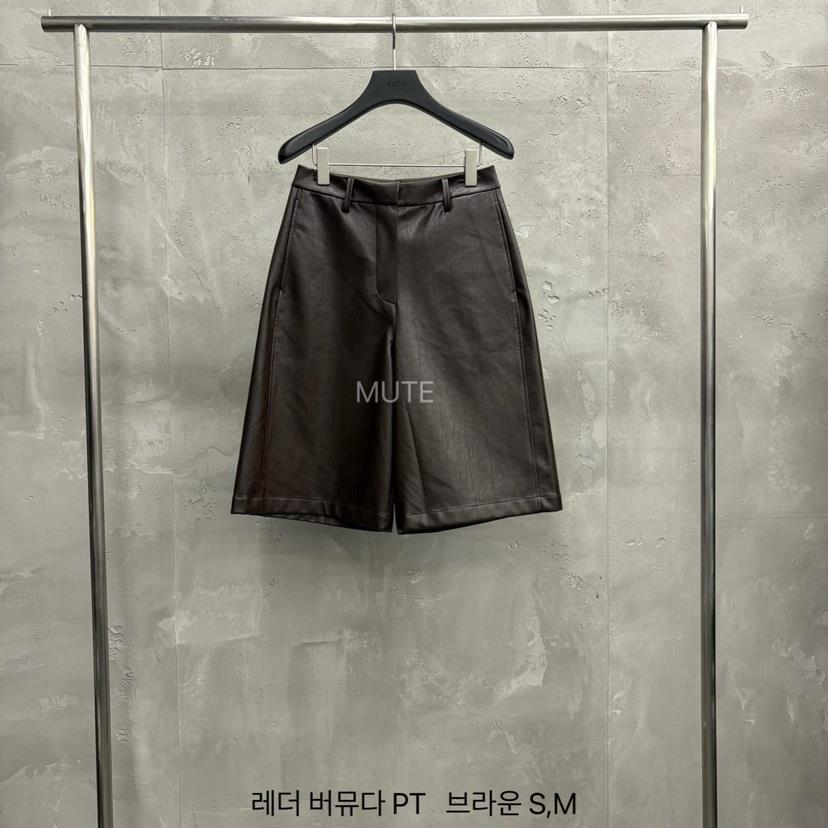 MUTE-P東大門㊣直郵女裝新品職業人氣真品休閑推薦短褲皮革MUTE短褲
