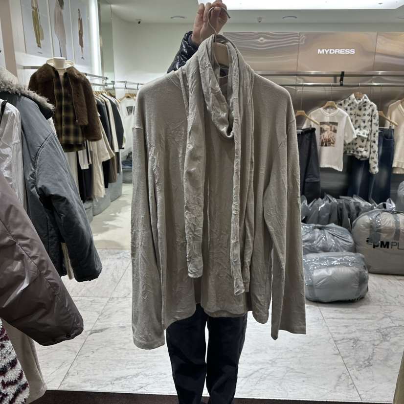 PITA東大門㊣直郵女裝新品職業25秋冬時尚熱賣長袖T恤含圍巾THE VERLIN/piTa長袖T恤