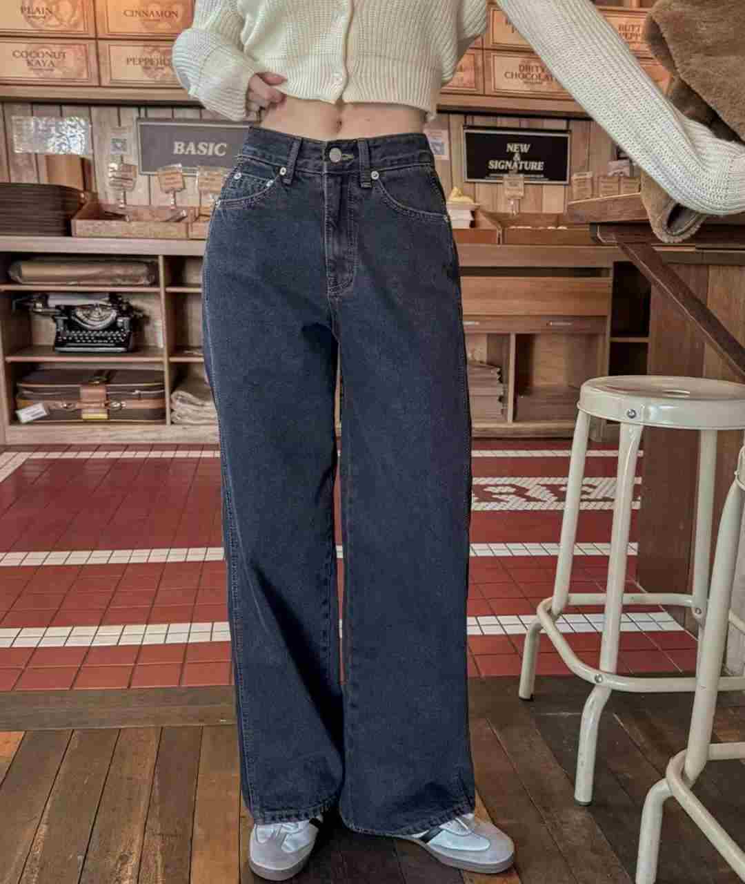 COREBLUE韓國直郵㊣女士新品25秋冬推薦真品時尚職業牛仔褲like core/COREBLUE牛仔褲