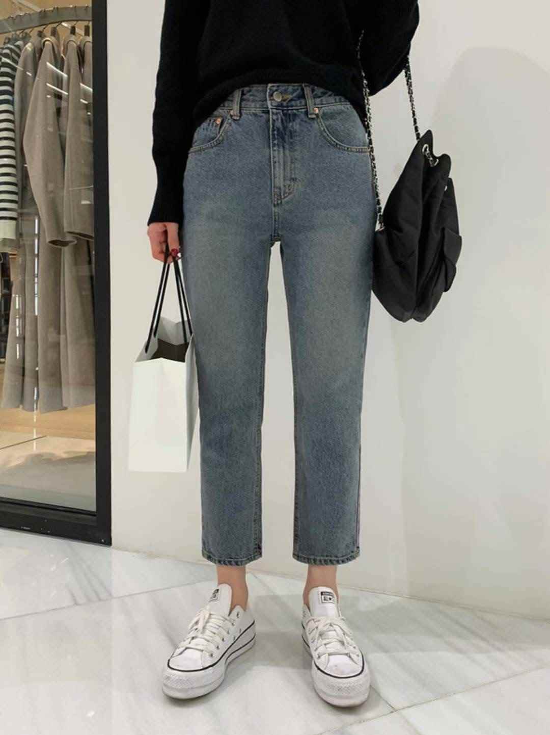 COREBLUE韓國代購㊣女裝新品推薦人氣時尚真品職業25秋冬牛仔褲like core/COREBLUE牛仔褲