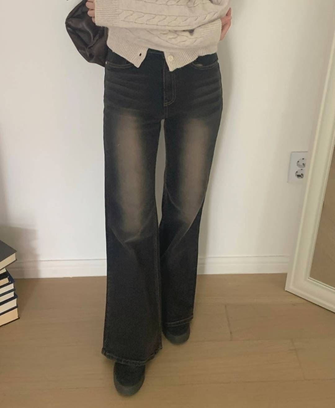 COREBLUE韓國代購㊣女士新款推薦熱賣真品時尚職業休閑牛仔褲like core/COREBLUE牛仔褲