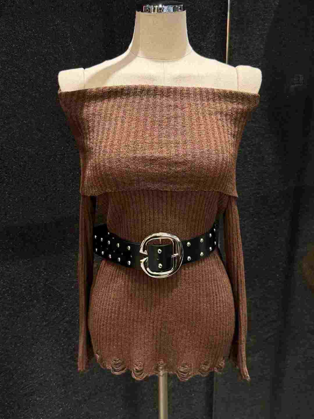 BLUESTAR韓國代購㊣女士新品25秋冬時尚職業連衣裙不含腰帶BLUESTER連衣裙