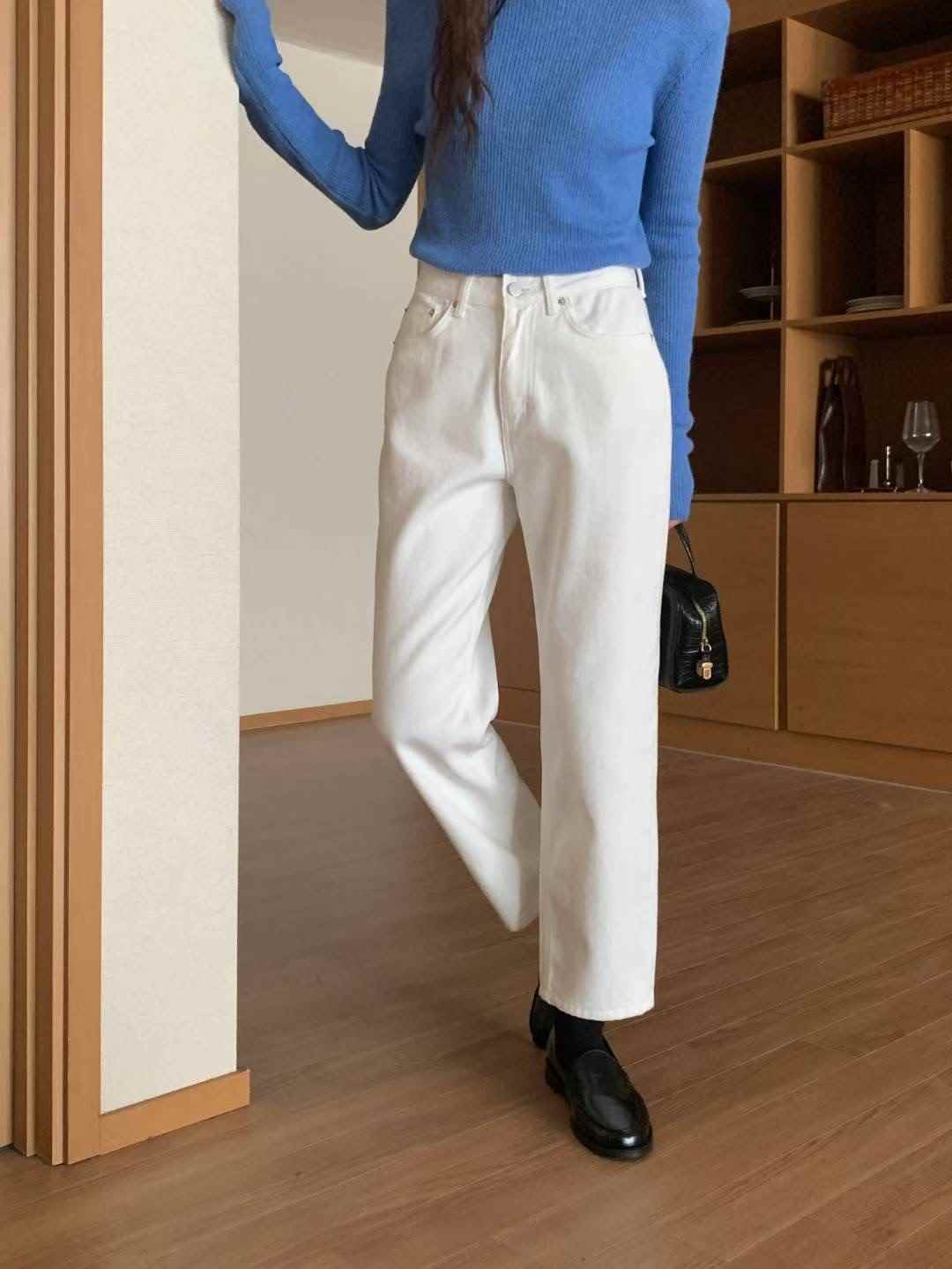 COREBLUE韓國直郵㊣女裝新品時尚25秋冬人氣推薦休閑牛仔褲like core/COREBLUE牛仔褲