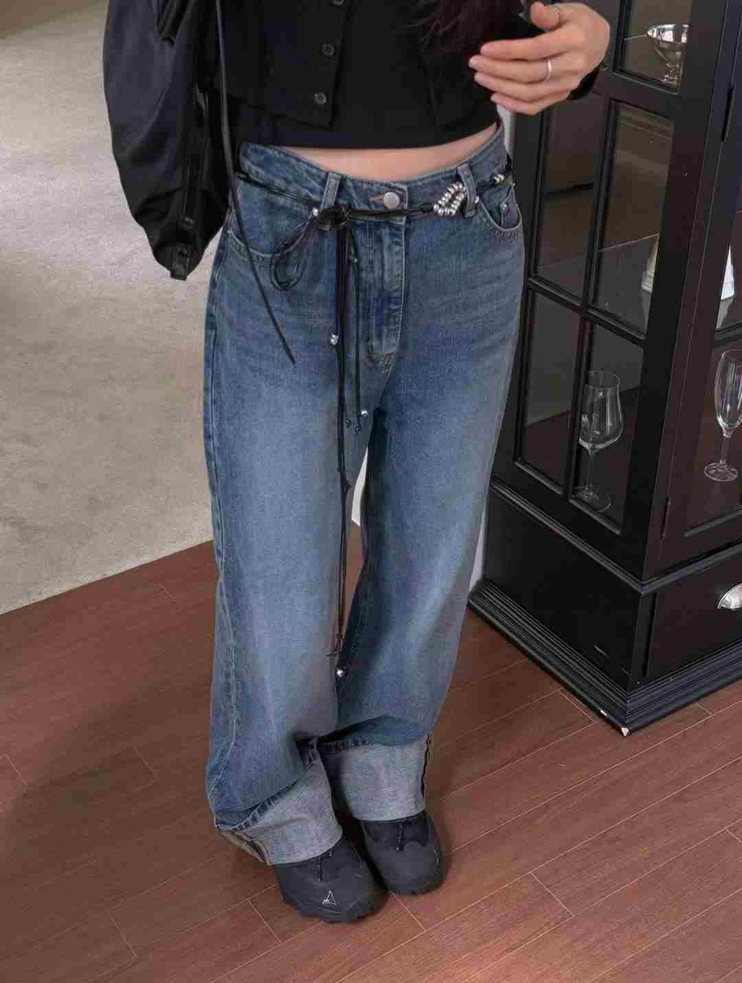 COREBLUE韓國代購㊣女裝新款真品25秋冬職業熱賣推薦牛仔褲like core/COREBLUE牛仔褲