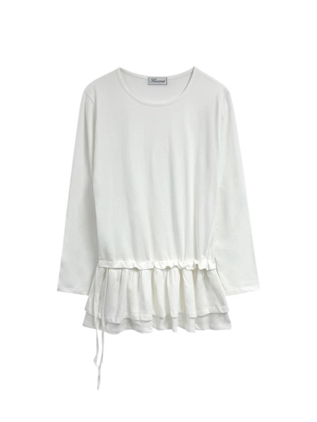 FAVOURED韓國代購㊣女士新款職業熱賣人氣休閑25秋冬長袖T恤雙層FAVOURED長袖T恤