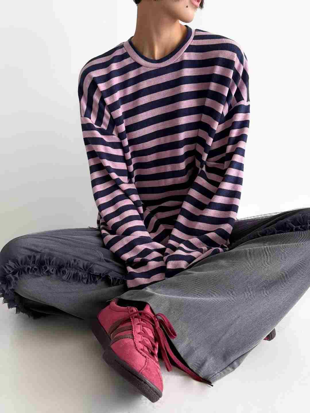 CRACKER東大門㊣代購女裝新款25秋冬推薦休閑長袖T恤單排扣CRACKER_長袖T恤