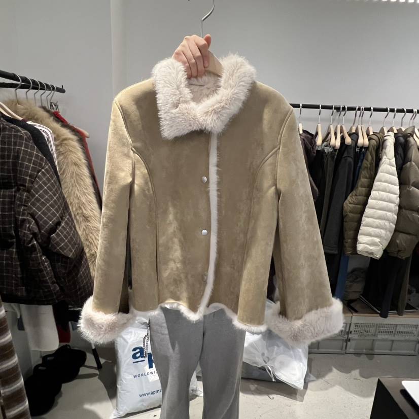 PLATE東大門㊣實拍女裝新款人氣職業休閑時尚熱賣25秋冬夾克貂皮PLATE夾克