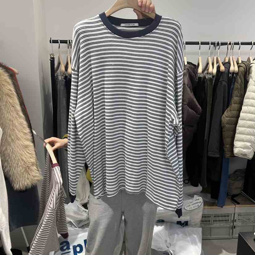 PLATE韓國代購㊣女士新品人氣熱賣推薦休閑25秋冬時尚長袖T恤PLATE長袖T恤