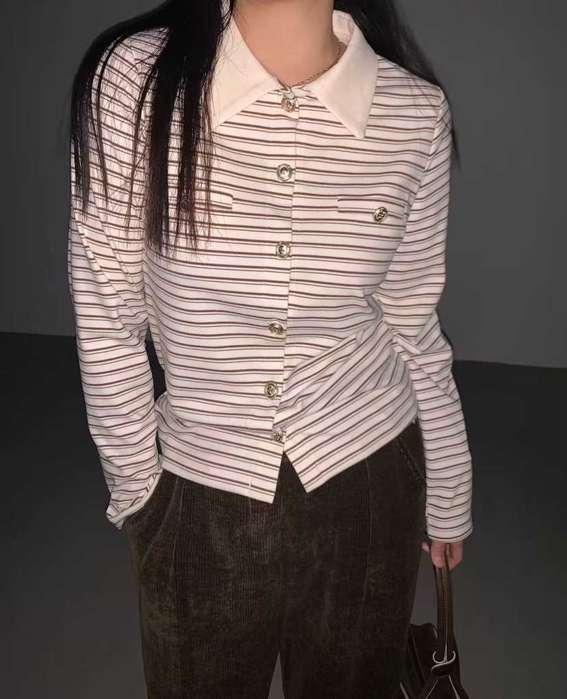 J CRANE-A東大門㊣代購女裝新款休閑25秋冬熱賣長袖T恤開衫J CRANE長袖T恤