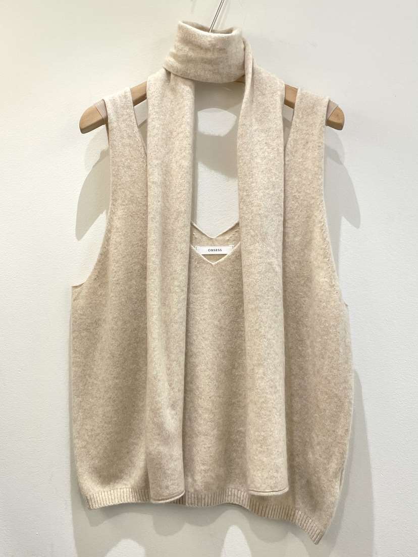 OBSESS韓國直郵㊣女裝新款休閑時尚25秋冬真品吊帶背心含圍巾OBSESS/EARLY BIRD吊帶/背心