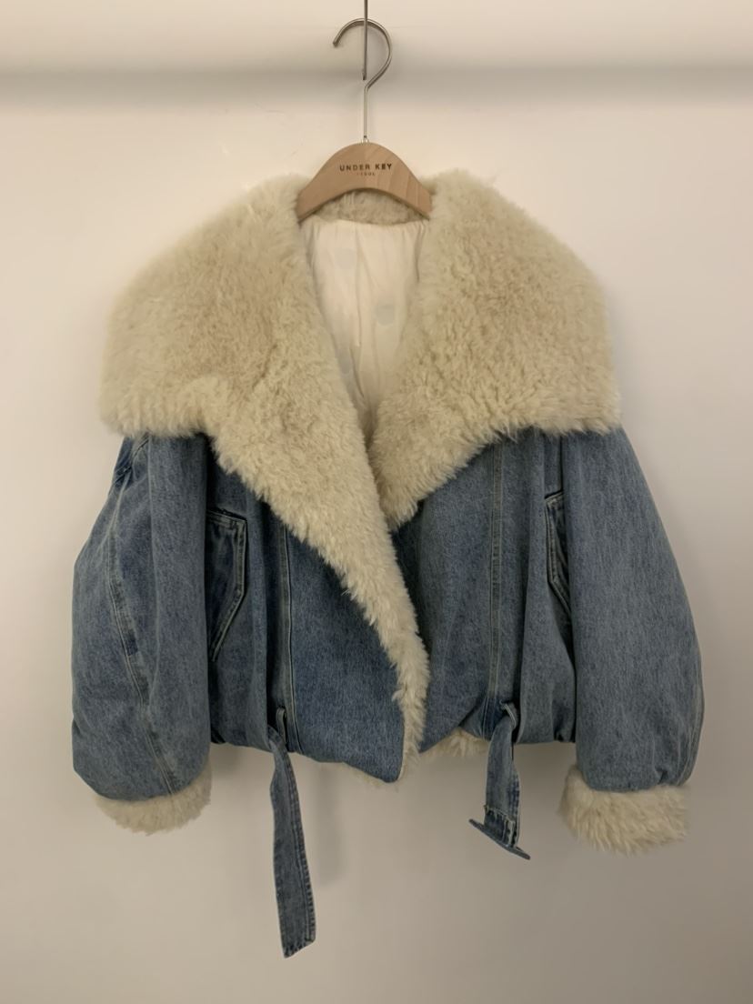 UNDER KEY東大門㊣實拍女裝新品25秋冬短款羽絨服羊毛鴨絨UNDER KEY短款羽絨服