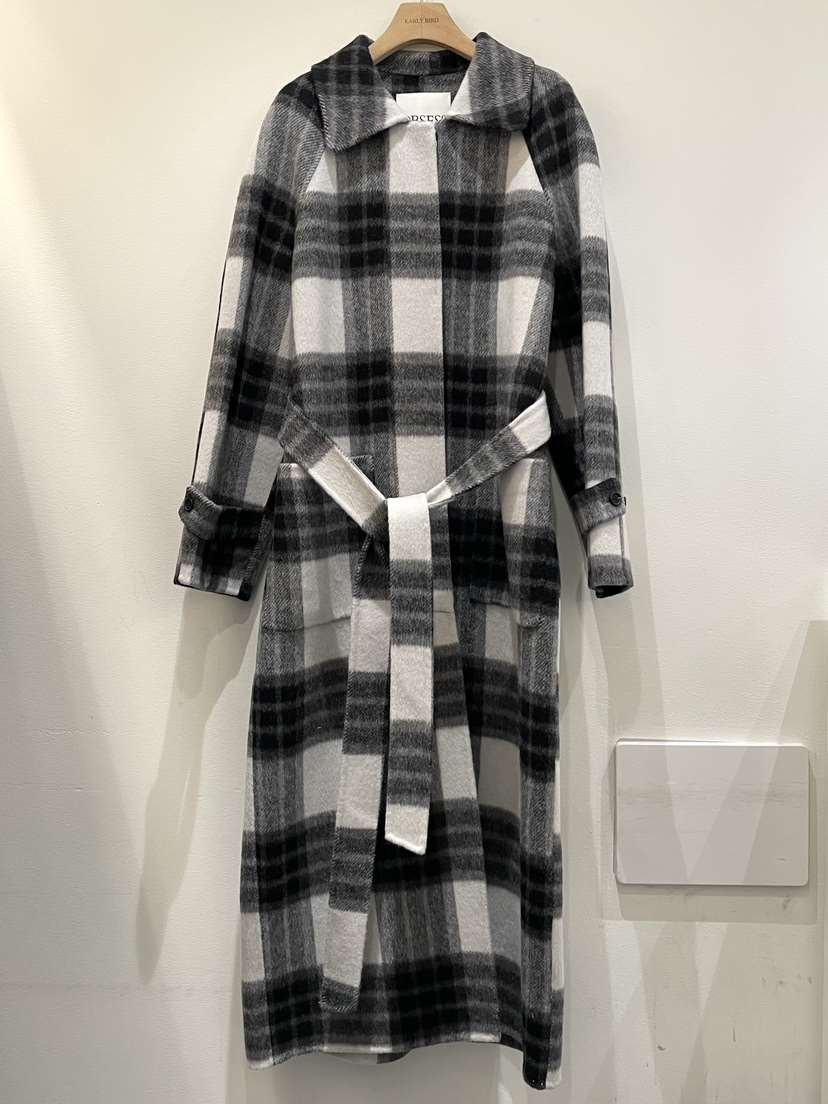 OBSESS東大門㊣代購女裝新品25秋冬人氣推薦中長款大衣含腰帶OBSESS/EARLY BIRD中長款大衣