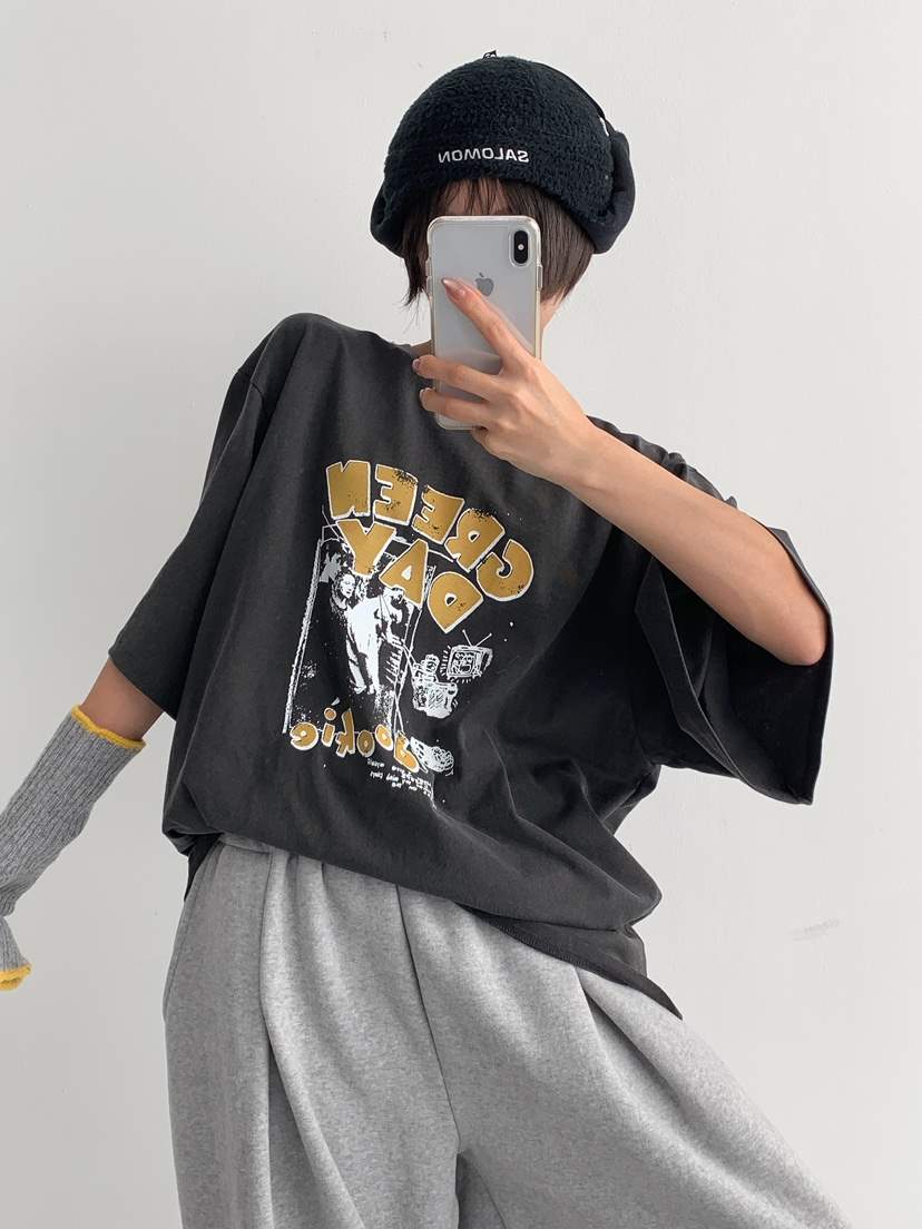 ANGLOG BEIGE東大門㊣實拍女裝新品時尚職業真品25秋冬T恤ANGLOG BEIGET恤