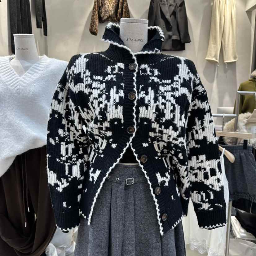 ULTRAORANGE韓國直郵㊣女裝新款熱賣真品職業時尚25秋冬毛衣開衫GILT/ULTRAORANGE毛衣