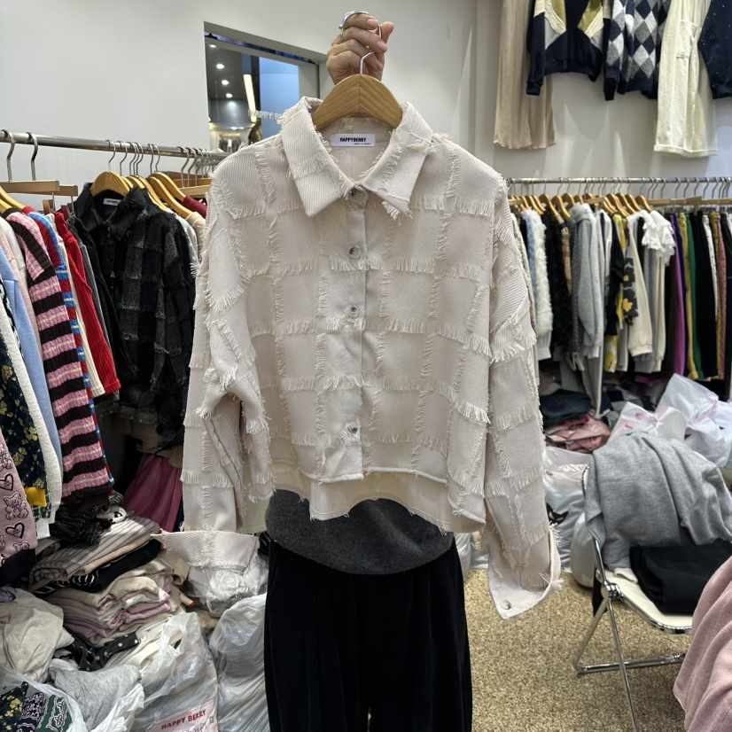 HAPPYBERRY東大門㊣實拍女士新款推薦真品休閑25秋冬襯衫蕾絲衫HAPPYBERRY襯衫/蕾絲衫