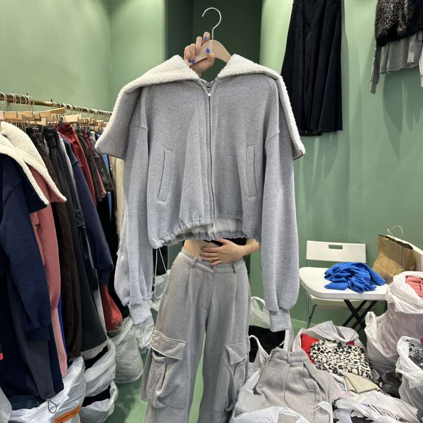 ROMANTIC NEWYORK東大門㊣直郵女裝新品熱賣真品衛衣羊毛拉鏈ROMANTIC NEWYORK衛衣