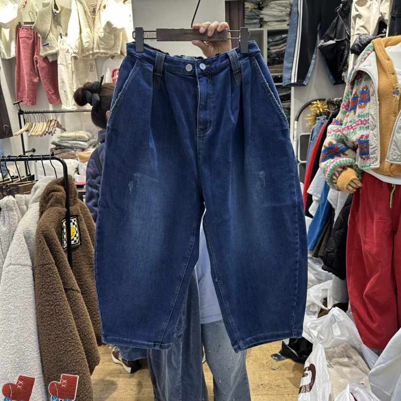 YESFREE韓國直郵㊣女裝新品人氣熱賣時尚休閑25秋冬真品牛仔褲YESFREE牛仔褲