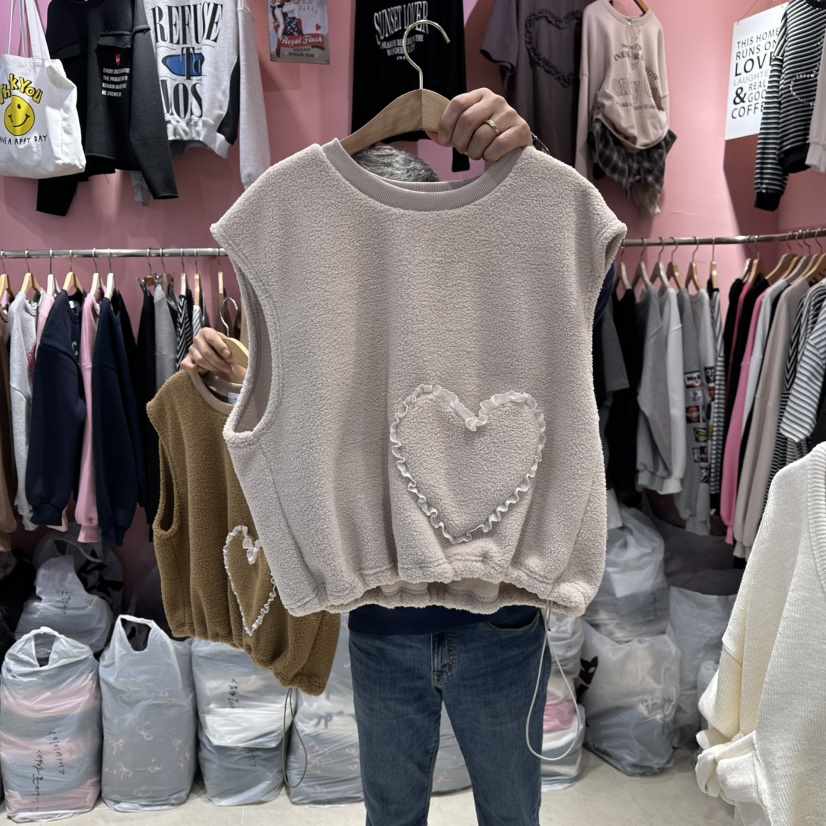 K STORY東大門㊣直郵女士新品職業時尚25秋冬熱賣馬甲口袋K STORY馬甲