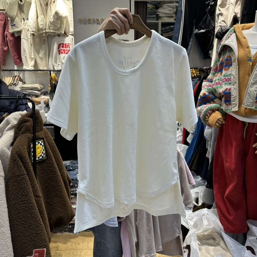 YESFREE東大門㊣實拍女士新品25秋冬真品人氣熱賣T恤天鵝絨YESFREET恤