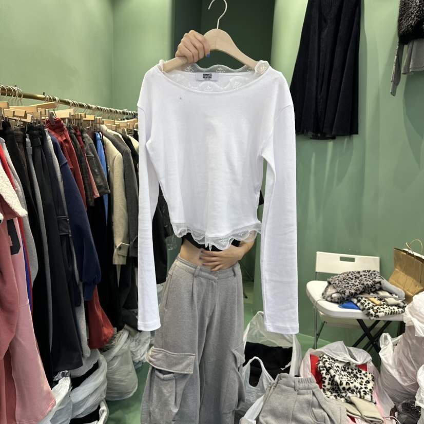 ROMANTIC NEWYORK東大門㊣直郵女裝新款職業真品推薦長袖T恤ROMANTIC NEWYORK長袖T恤