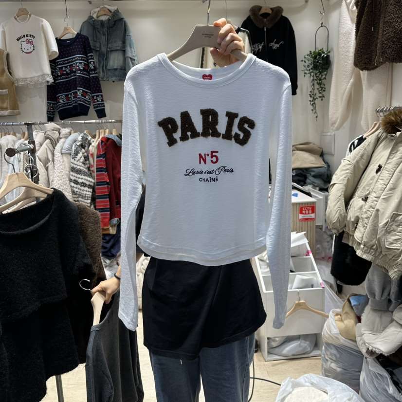 UNDERSTAR_VINTAGE東大門㊣實拍女裝新款熱賣推薦長袖T恤羊毛UNDERSTAR_VINTAGE長袖T恤