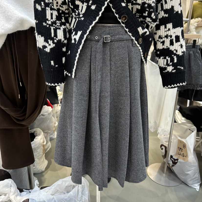 ULTRAORANGE東大門㊣實拍女裝新品職業推薦休閑時尚長裙含腰帶GILT/ULTRAORANGE長裙