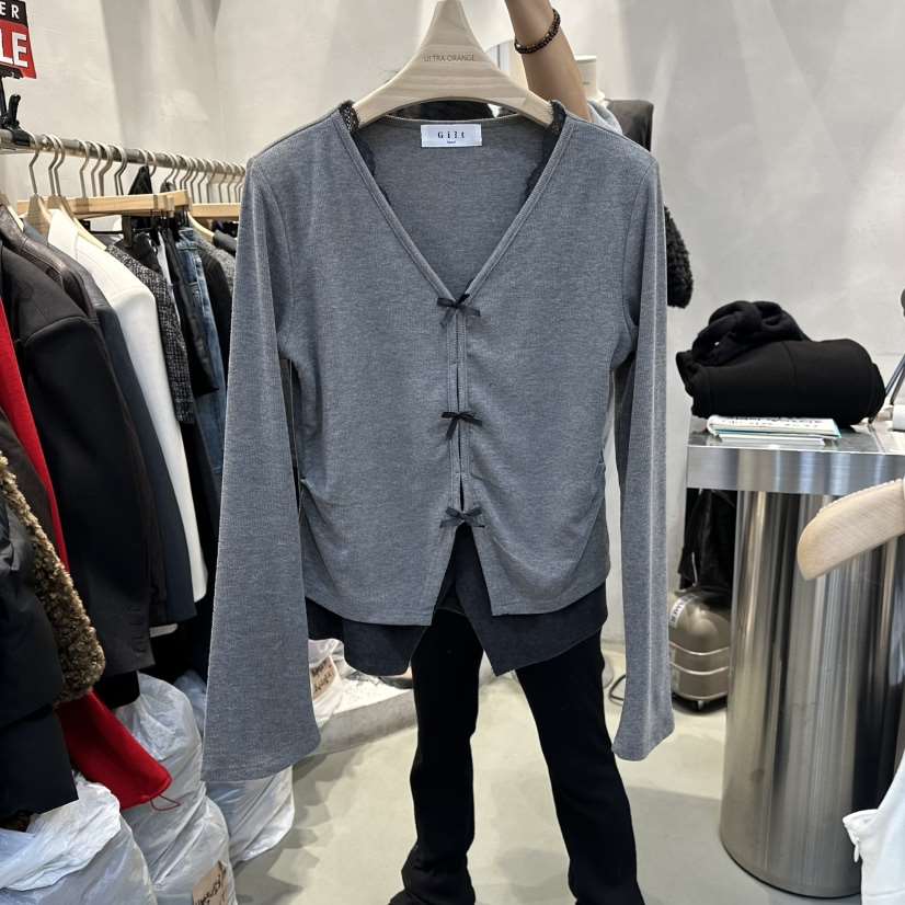 ULTRAORANGE東大門㊣代購女裝新品推薦職業人氣長袖T恤蕾絲GILT/ULTRAORANGE長袖T恤