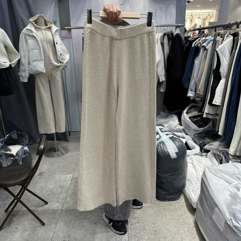 BLOOM韓國直郵㊣女裝新款25秋冬休閑人氣真品休閑褲針織褲條紋BLOOM-Q休閑褲