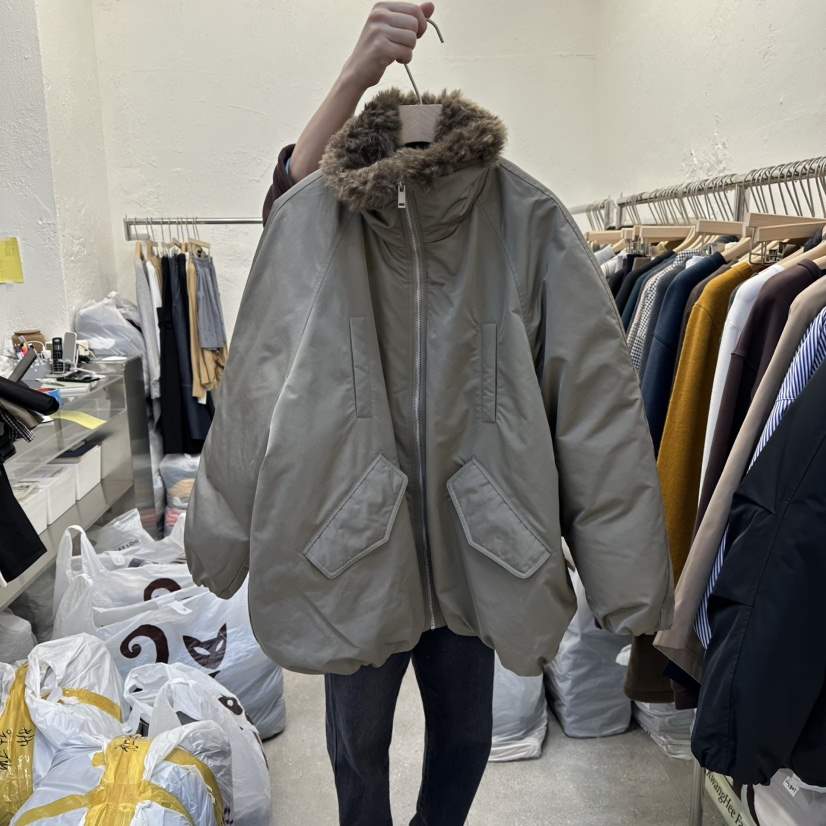 DA YLOG韓國代購㊣女士新品時尚熱賣職業25秋冬短款大衣皮草DA YLOG短款大衣