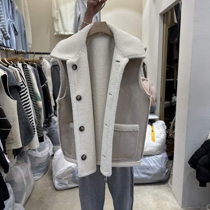 HOLYBANANA韓國直郵㊣女裝新款時尚真品休閑職業馬甲兩面穿groovy.H/HOLYBANANA馬甲