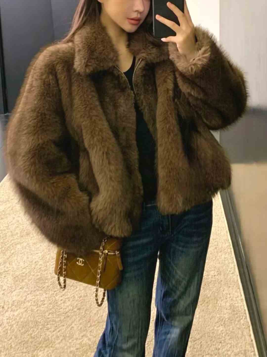 시선집중-T東大門㊣直郵女裝新品時尚推薦真品人氣夾克毛絨시선집중-T夾克