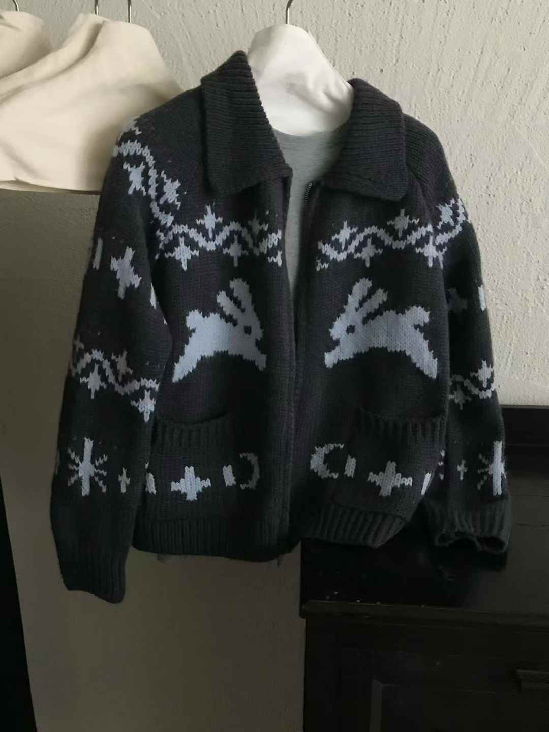 시선집중-T東大門㊣直郵女士新款休閑真品熱賣25秋冬毛衣兔子시선집중-T毛衣