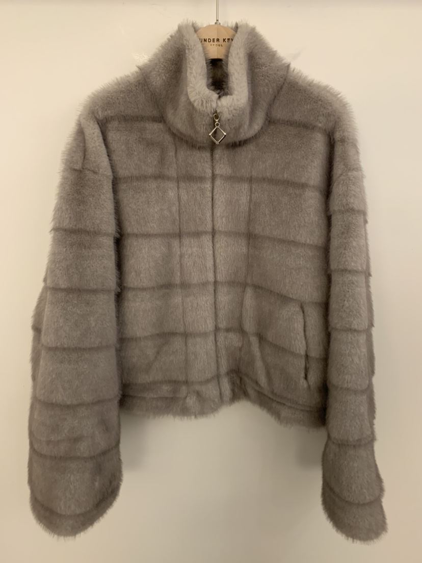 UNDER KEY韓國直郵㊣女裝新品休閑真品推薦25秋冬短款大衣毛皮UNDER KEY短款大衣