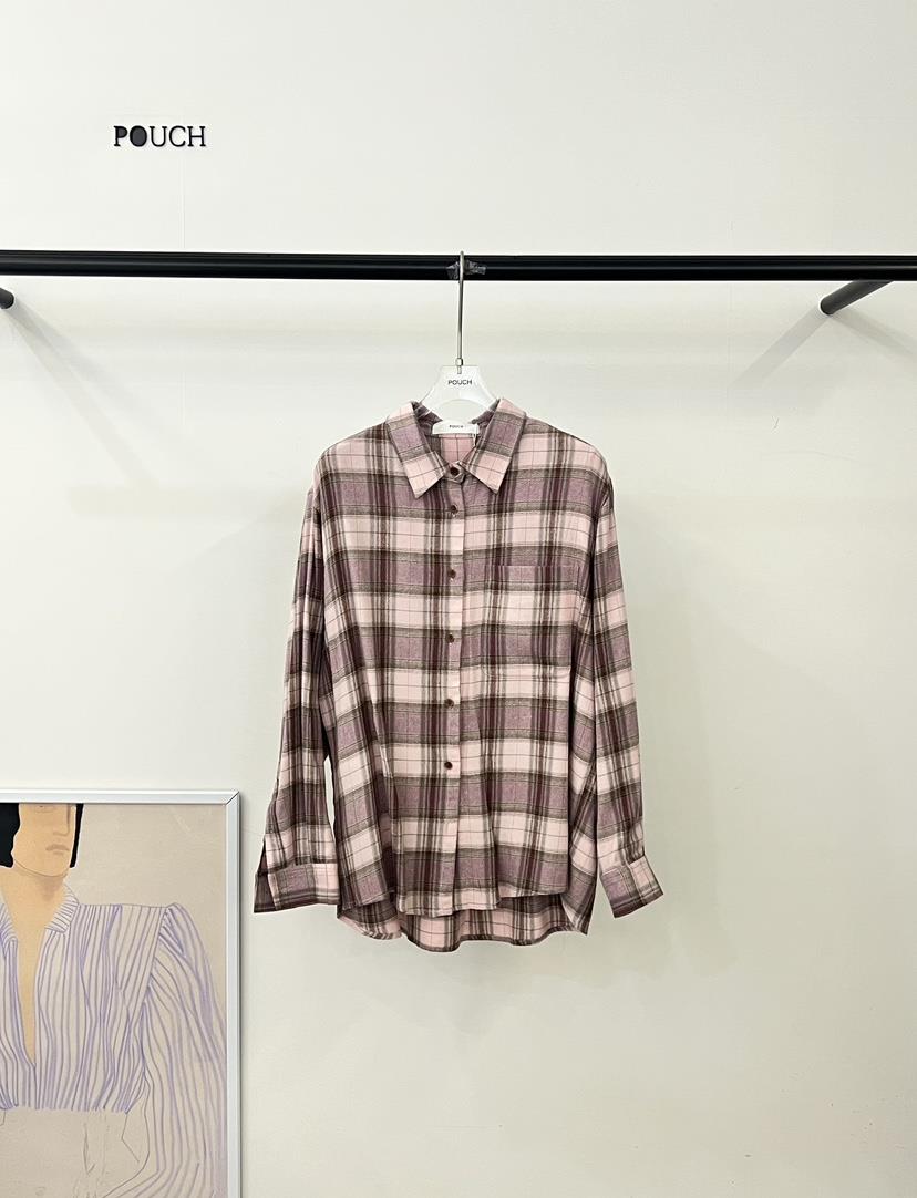 POUCH東大門㊣代購女裝新款推薦真品人氣職業休閑襯衫蕾絲衫POUCH襯衫/蕾絲衫