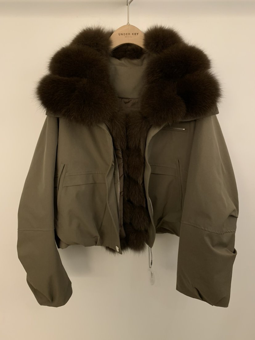 UNDER KEY韓國代購㊣女裝新品時尚推薦25秋冬短款羽絨服鵝絨UNDER KEY短款羽絨服