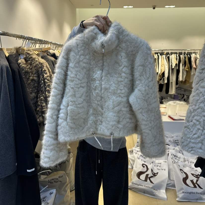 EYEFUL-Q東大門㊣實拍女裝新品推薦時尚真品25秋冬短款大衣eyeful短款大衣