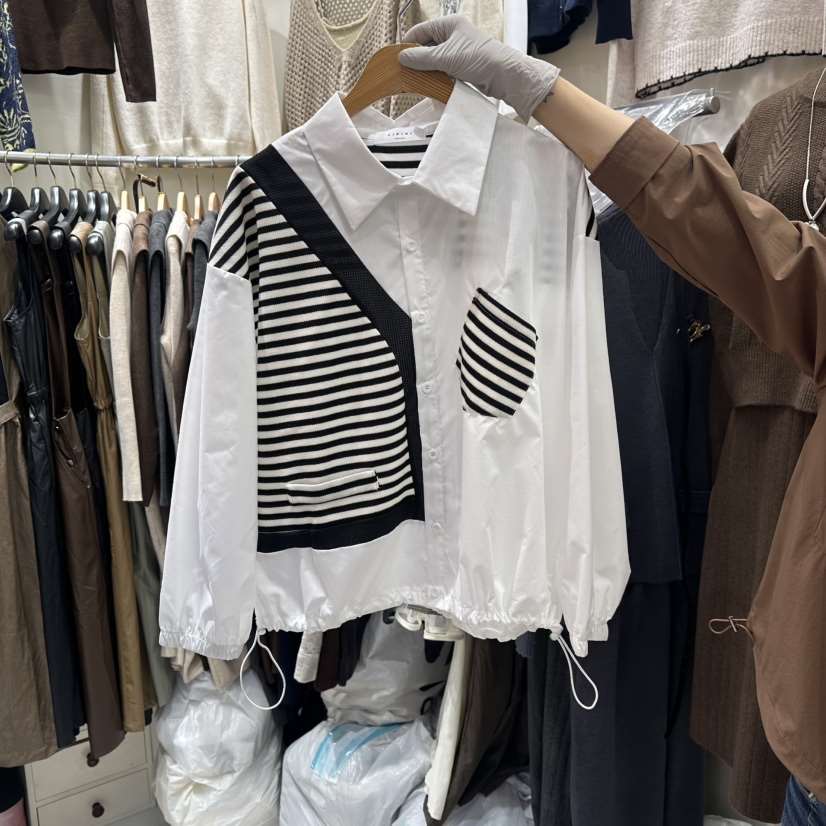 BIKINI東大門㊣直郵女裝新款推薦人氣時尚職業25秋冬襯衫蕾絲衫BIKINI襯衫/蕾絲衫