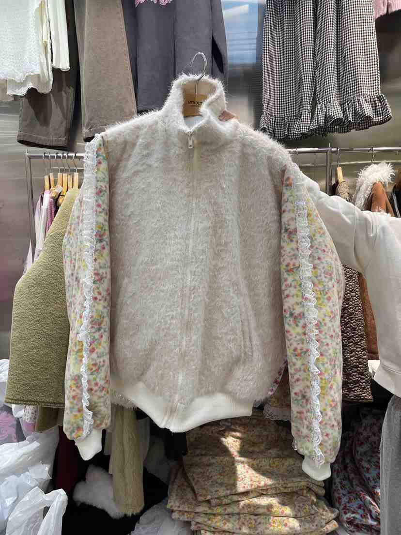 MENDL S東大門㊣實拍女士新品熱賣人氣時尚休閑25秋冬夾克蕾絲MENDL S夾克