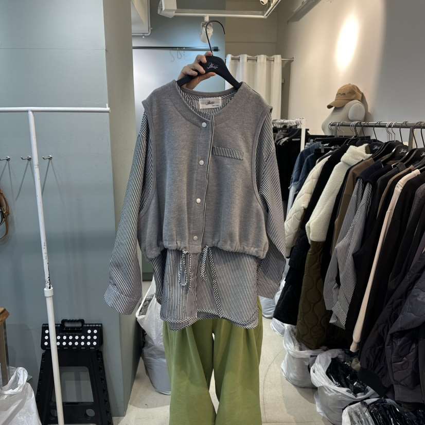 BAKHA-衣服東大門㊣代購女士新品職業休閑襯衫蕾絲衫假兩件BAKHA襯衫/蕾絲衫