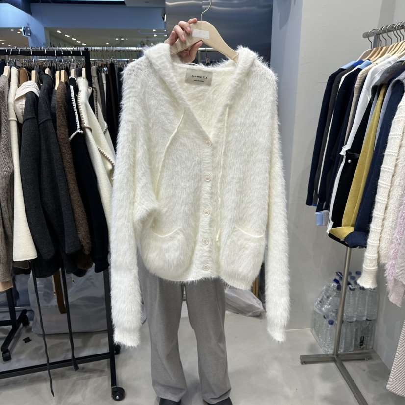 HOT PLACE韓國代購㊣女士新款真品推薦職業人氣毛衣開衫連帽HOT PLACE_ISSUE/DREAM GIRIS毛衣