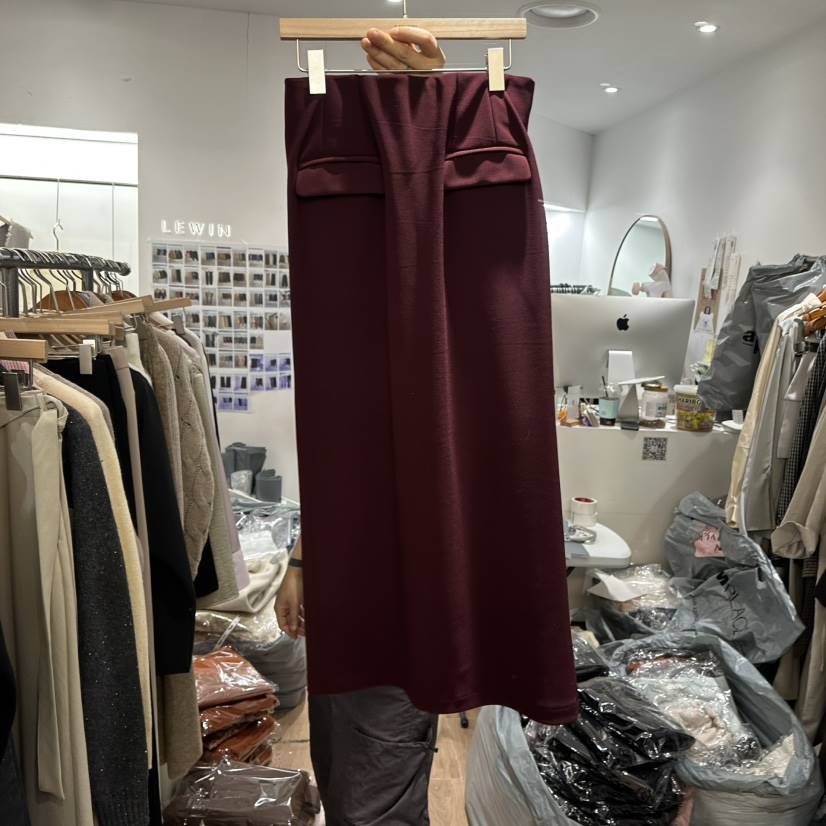 LEWIN東大門㊣代購女士新款推薦人氣時尚休閑真品25秋冬長裙口袋LEWIN長裙