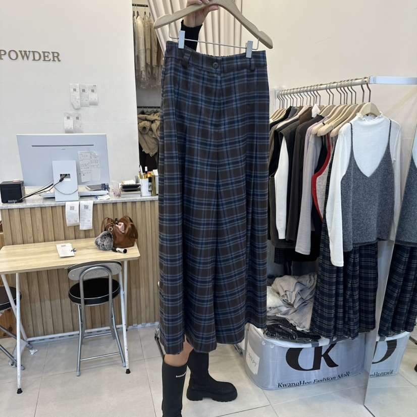 FUNNY POWDER韓國直郵㊣女裝新款人氣休閑真品職業休閑褲褶皺THE FUNNY休閑褲