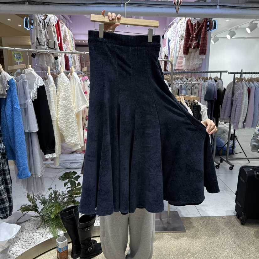 VIRUS韓國代購㊣女士新款熱賣人氣25秋冬職業休閑時尚長裙開衩VIRUS長裙