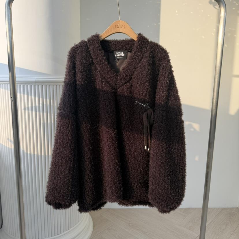 PALETTE-Q東大門㊣代購女裝新款人氣職業真品25秋冬衛衣V領PALETTE-Q衛衣