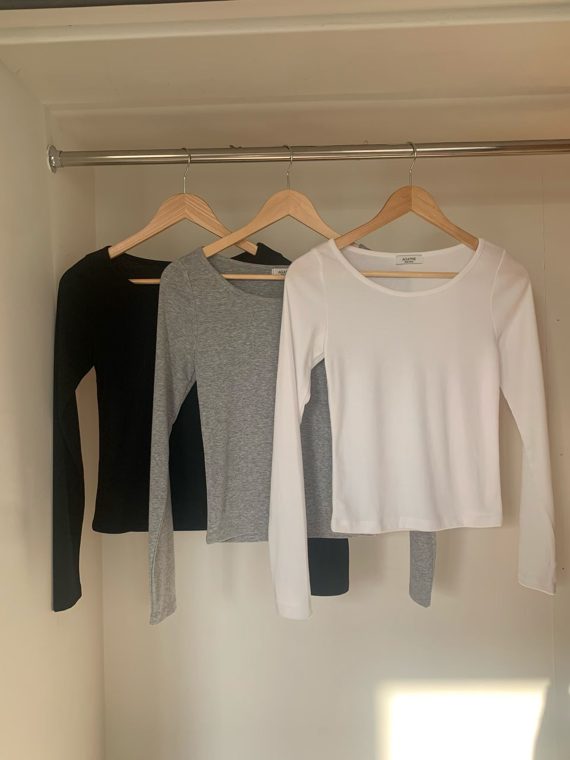 AGATHE東大門㊣直郵女士新品職業休閑熱賣25秋冬人氣長袖T恤AGATHE長袖T恤