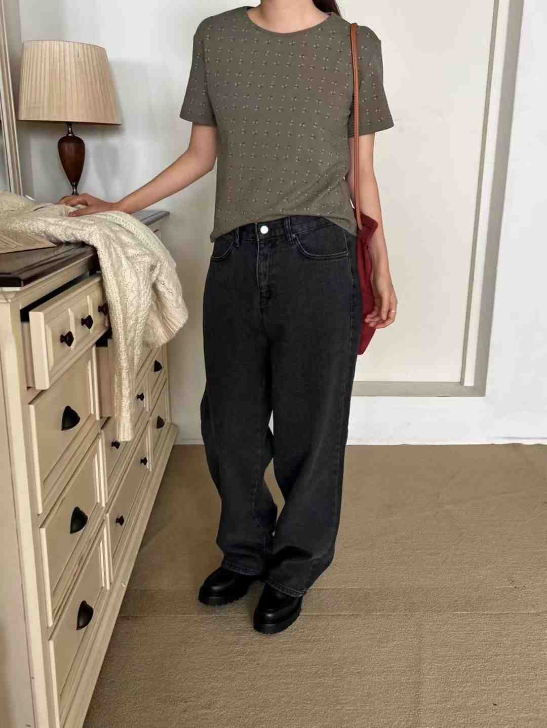 LANDMARK東大門㊣實拍女裝新品25秋冬職業熱賣真品時尚牛仔褲LANDMARK牛仔褲