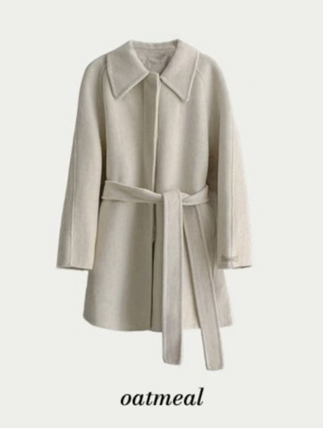 OLZE-올제-T東大門㊣代購女士新品熱賣真品中長款大衣含腰帶OLZE-올제-T中長款大衣